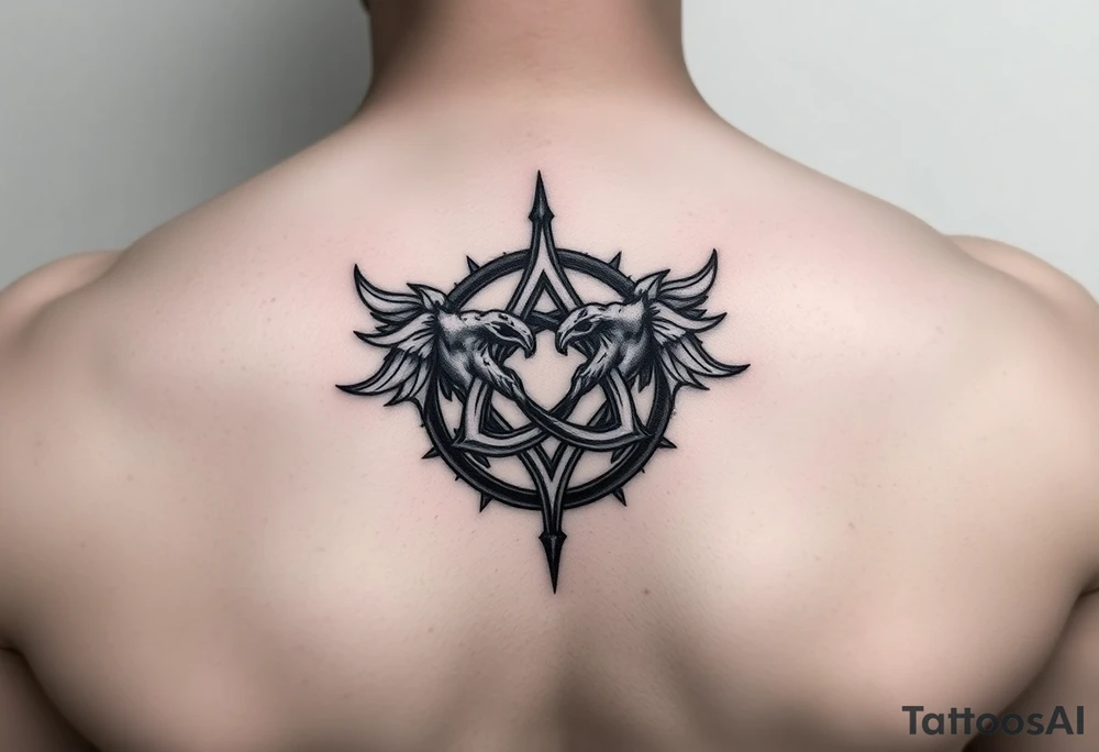 Symbol with 2 souls twisting together to form the ultimate bond tattoo idea