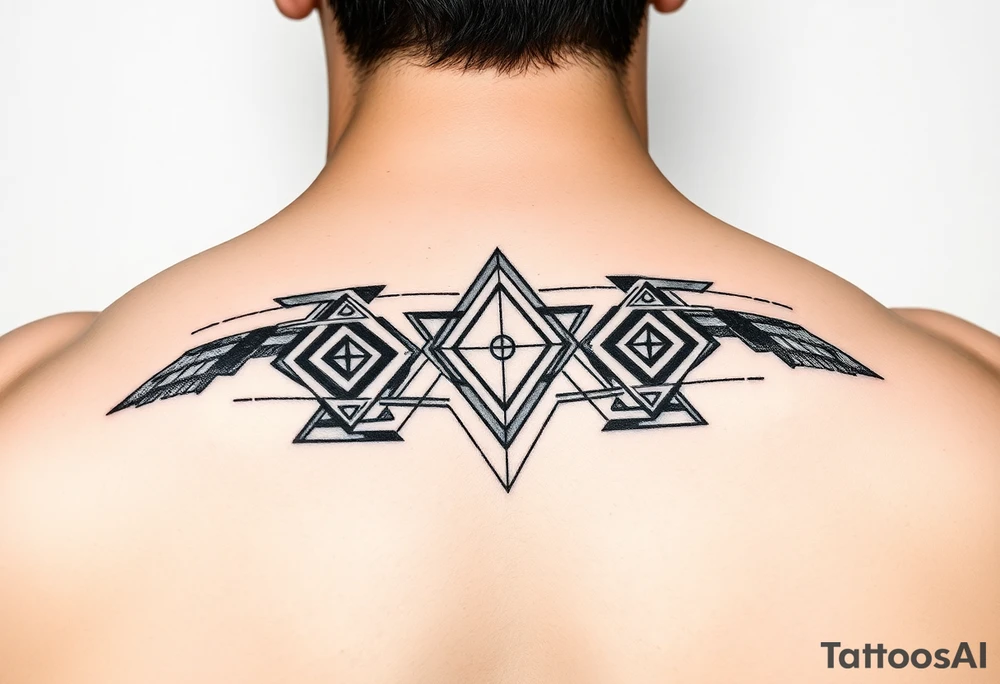 armband geometric tattoo idea