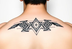 armband geometric tattoo idea