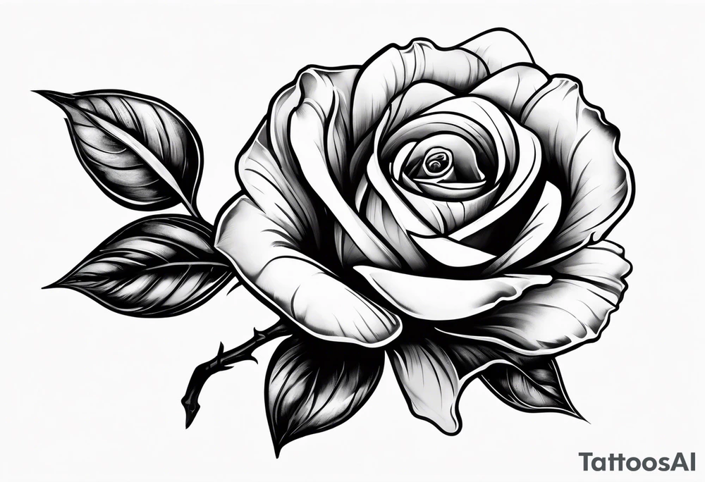 a human hand holding on to a single rose stem tattoo idea