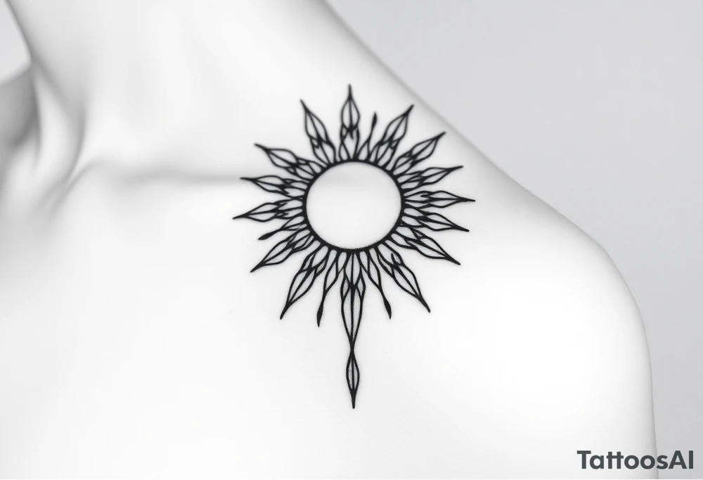 The sun cascading tattoo idea