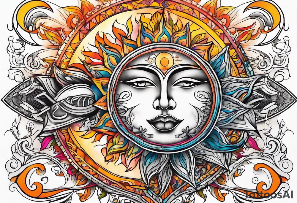 Sun tattoo idea
