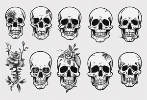 skeletons floating tattoo idea