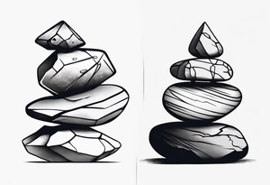 Rocks balancing on top of each other tattoo idea