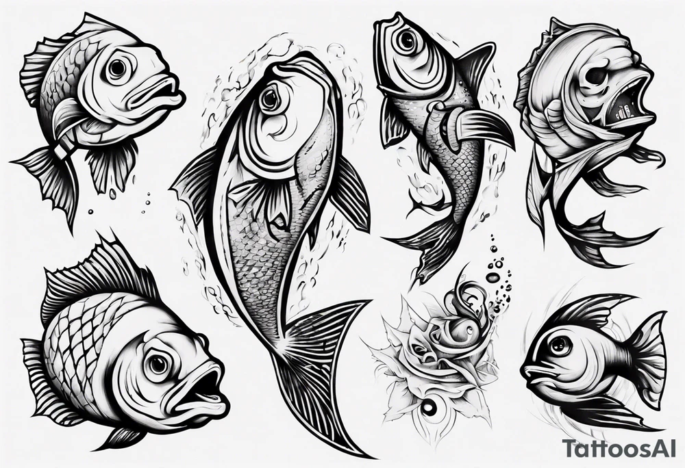 halb Mann halb Fisch tattoo idea