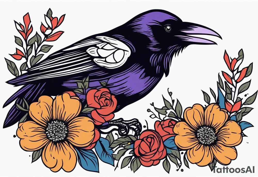 raven


old school vintage simple traditional design with vintage flowers surrounding
bold color simple tattoo idea