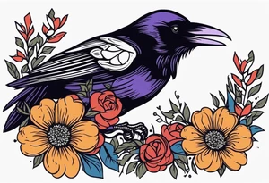raven


old school vintage simple traditional design with vintage flowers surrounding
bold color simple tattoo idea