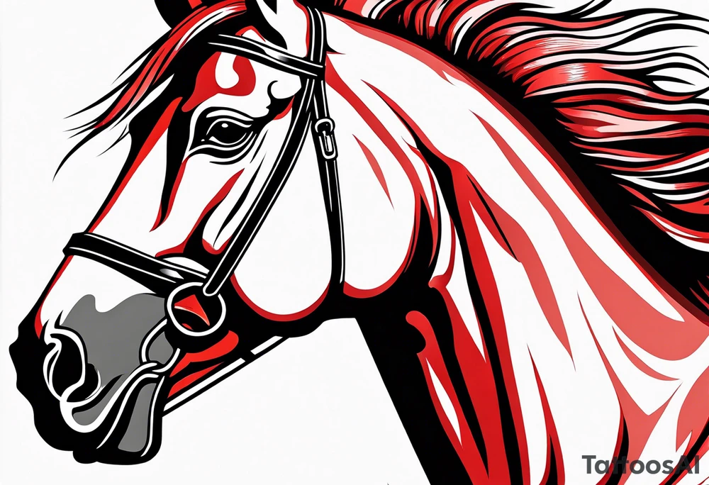Red horse tattoo idea