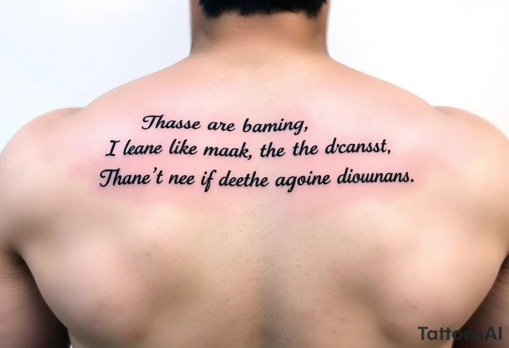 Quotes tattoo idea