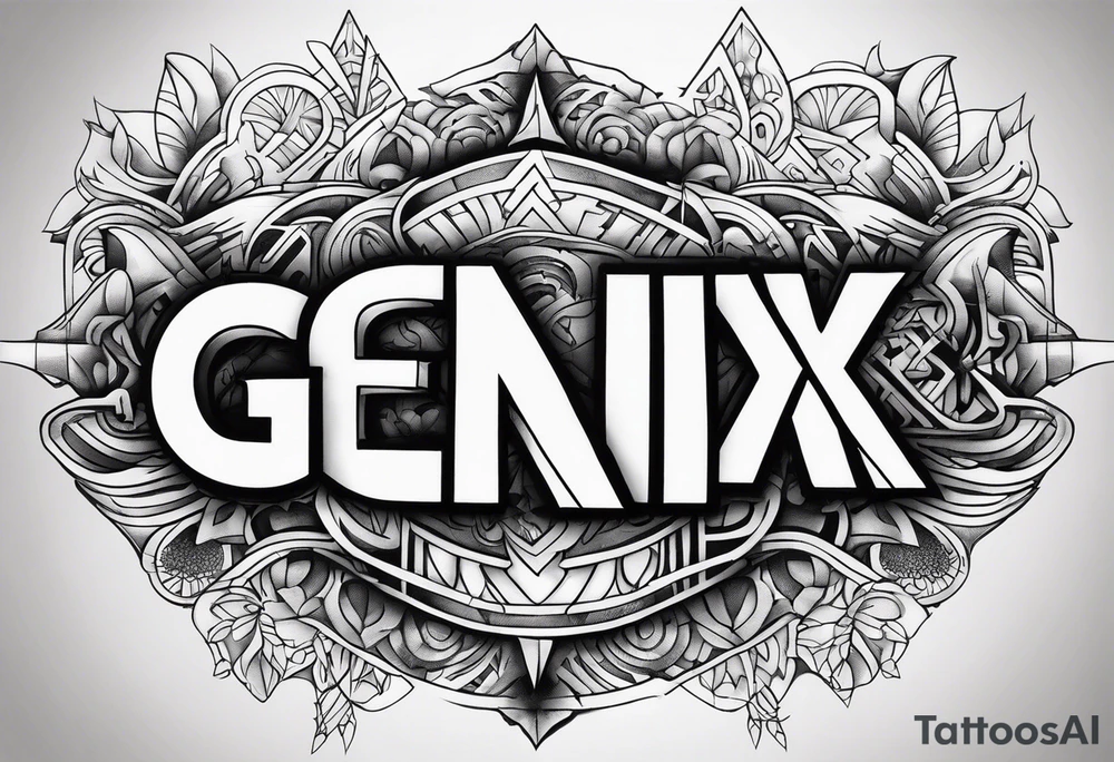 Street art words "GenX OG" tattoo idea