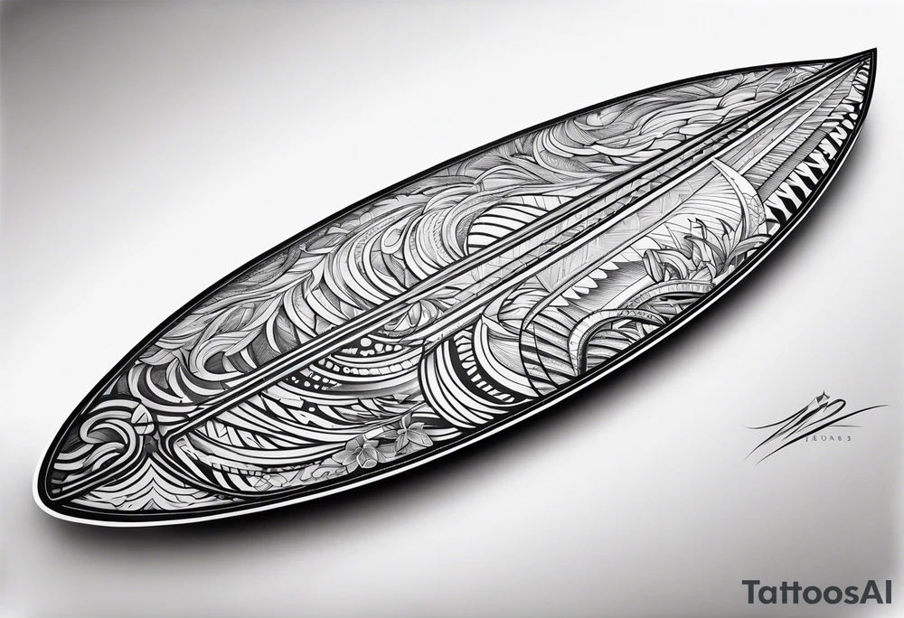 surfboard tattoo idea