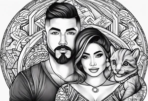me and wife with two boys tattoo idea