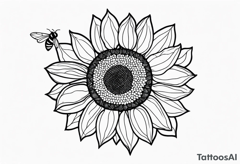 Sunflower and Bee tattoo idea