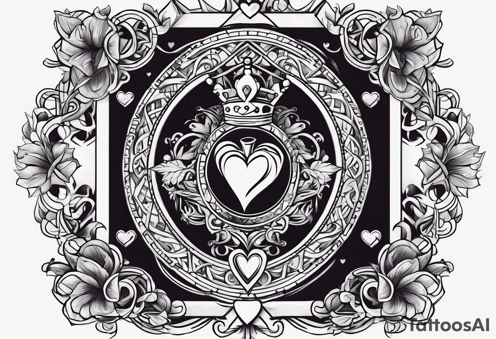 Jack of hearts card tattoo idea