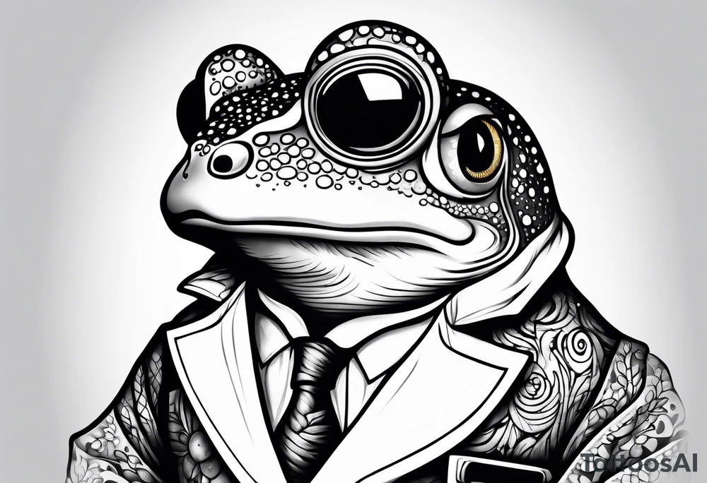 Toad wearing a labcoat tattoo idea