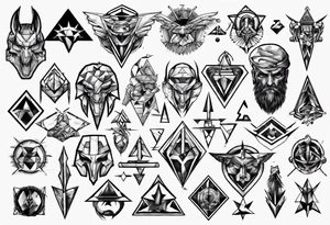 Geometric army tattoo idea
