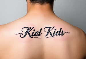2 kids names tattoo idea