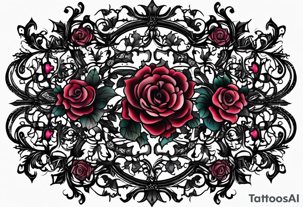 Victorian goth, lace tattoo idea