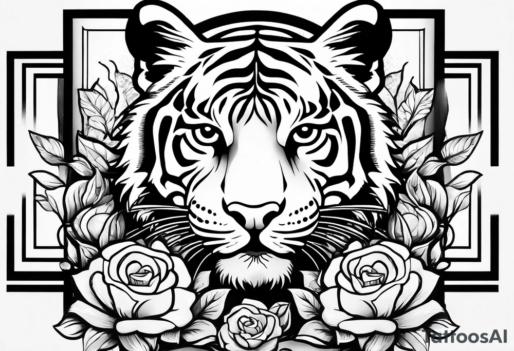 Boxing tiger mom tattoo idea