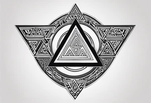 Valhalla valknut shield tattoo idea