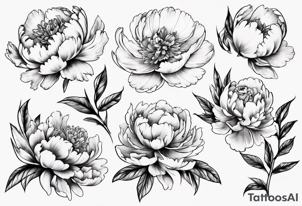 peony tattoo idea