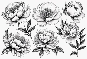 peony tattoo idea