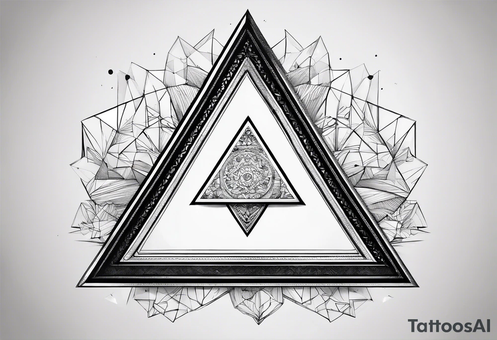 A triangle with nothing inside of it tattoo idea