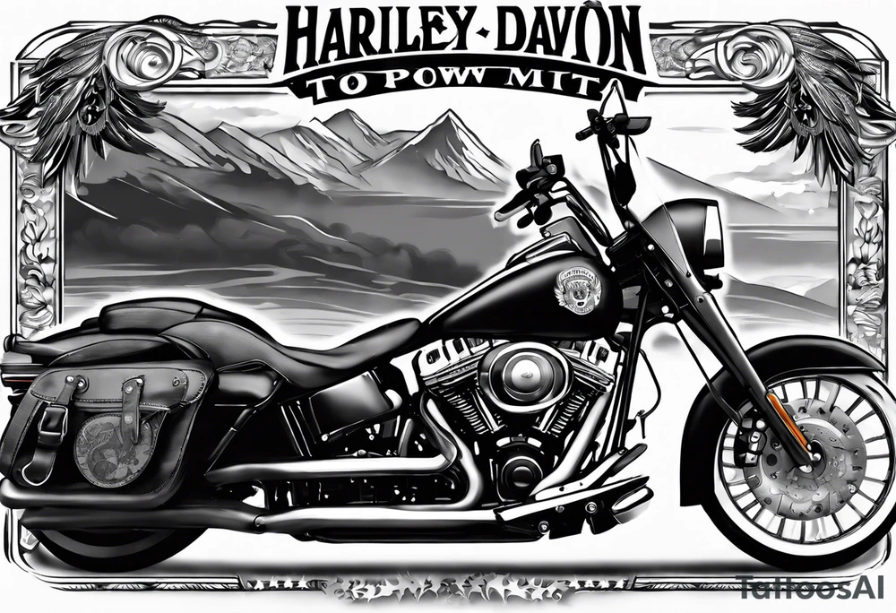 harley davidson pow mia memorial tattoo for my grandpa tattoo idea