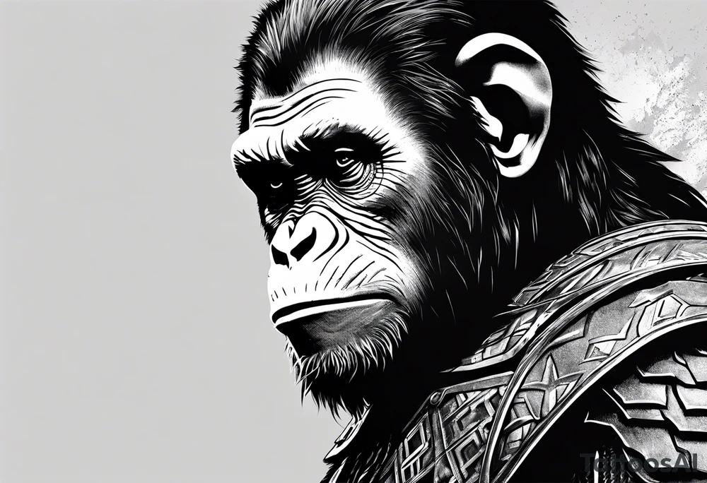 Caeser from the movie planet of the apes tattoo idea