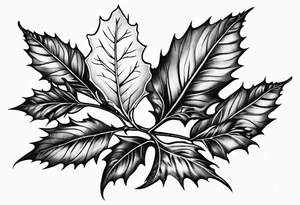 Holly leaf tattoo idea