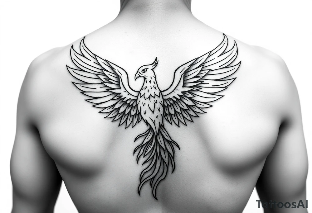 Fine line phoenix tattoo tattoo idea