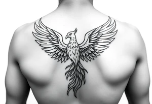 Fine line phoenix tattoo tattoo idea
