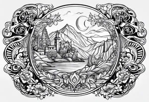 Masoud name design tattoo idea