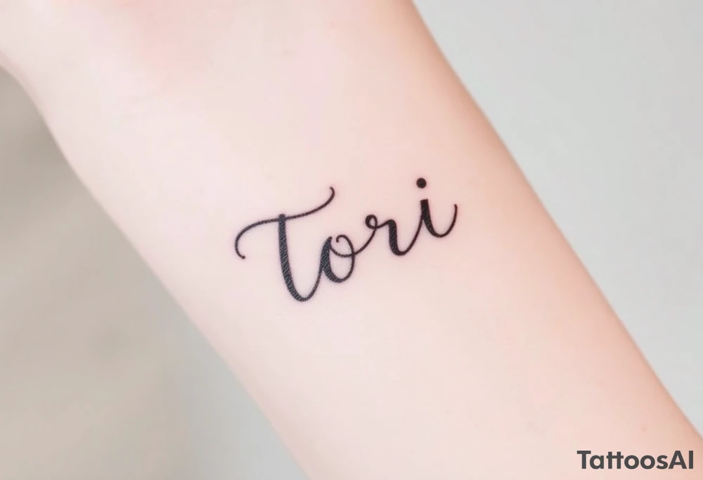 Tori monogram style tattoo idea