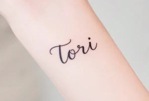 Tori monogram style tattoo idea