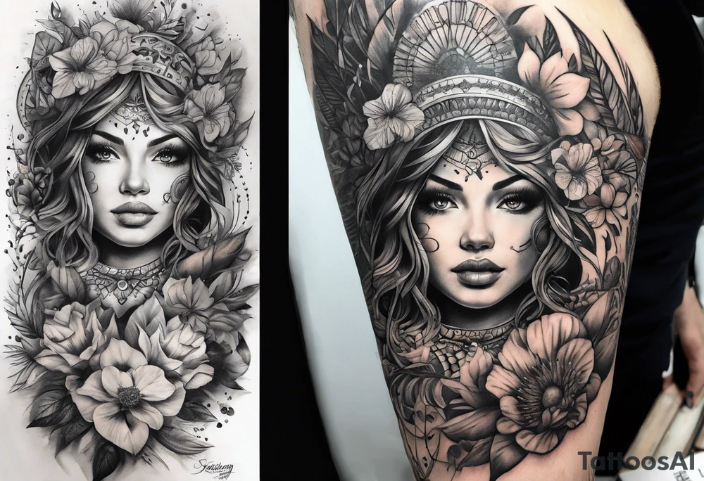 Design me a sleeve that shows appreciation for life, compassion and love for others and myself, love for life and the world and nature, gratitude for friends and family and a desire to experience life and living it to the fullest tattoo idea