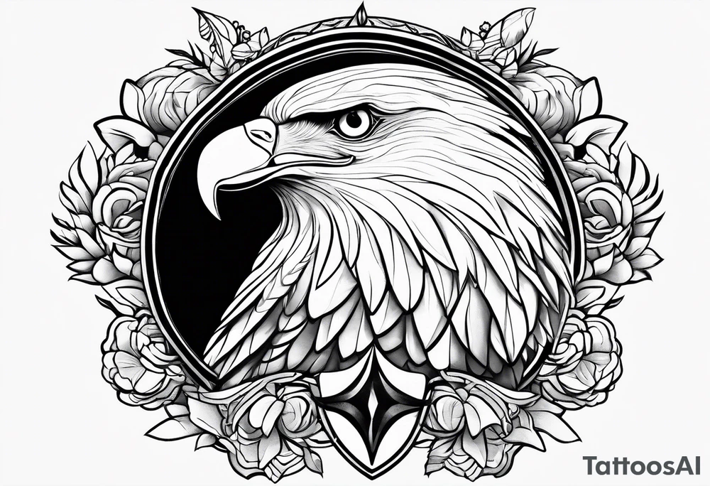 Eagle and a White Dove reunite tattoo idea