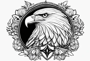 Eagle and a White Dove reunite tattoo idea