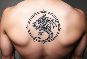 a dragon in a circle tattoo idea