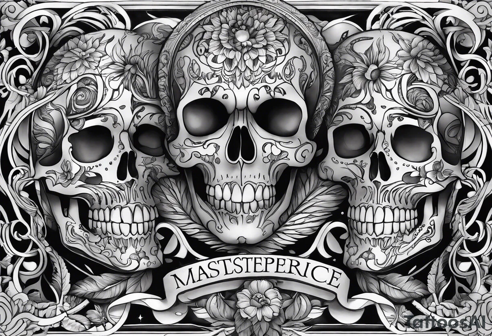 Forearm sleeve with skeletons tattoo idea