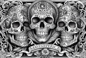 Forearm sleeve with skeletons tattoo idea