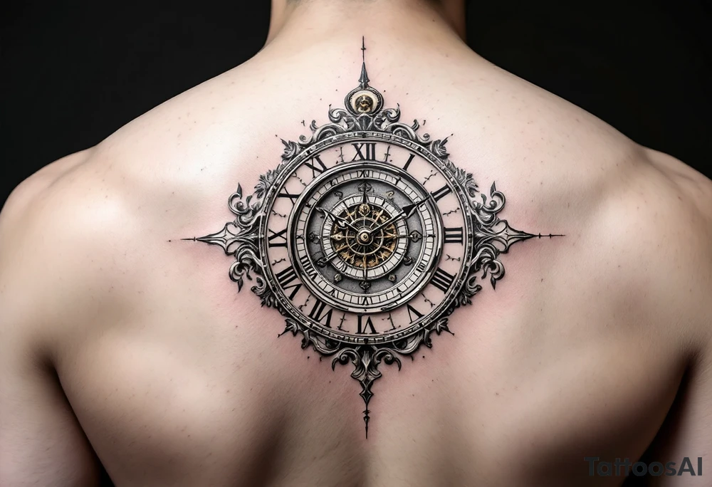 vintage roman numerals within ornate clockwork mechanism tattoo idea vintage roman numerals within ornate clockwork mechanism tattoo idea