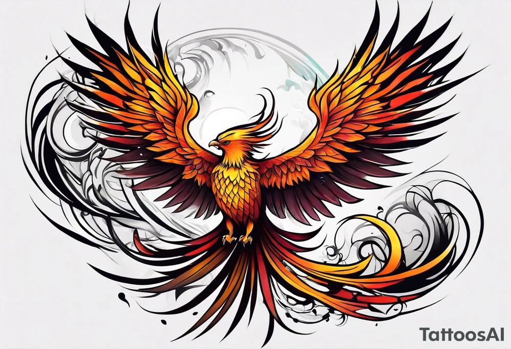 rising phoenix tattoo idea