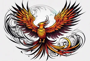 rising phoenix tattoo idea