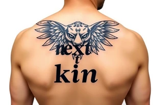 Create a shirt mockup have it say “next of kin” with a embossed look tattoo idea