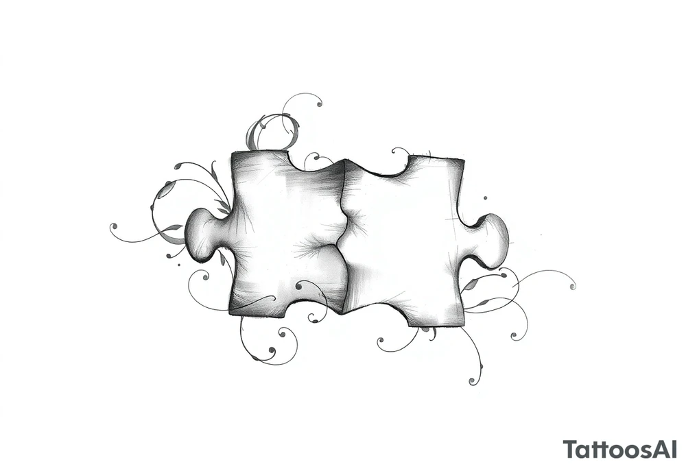 Autism puzzle piece tattoo idea