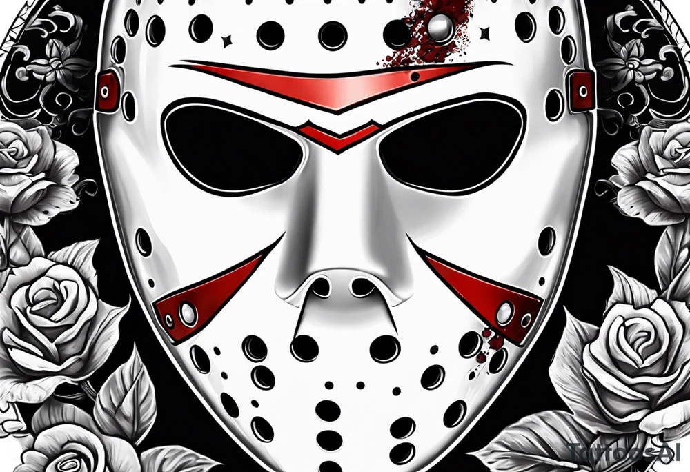 Friday the 13th Jason mask tattoo tattoo idea