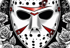 Friday the 13th Jason mask tattoo tattoo idea