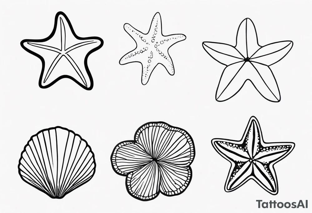 Dainty and delicate Shell/starfish wrist tattoo tattoo idea Dainty and delicate Shell/starfish wrist tattoo tattoo idea