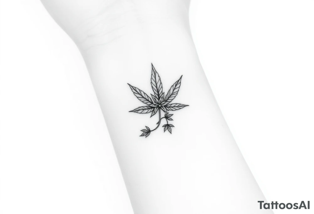 I taught Mary Jane how to dance with weed art tattoo idea